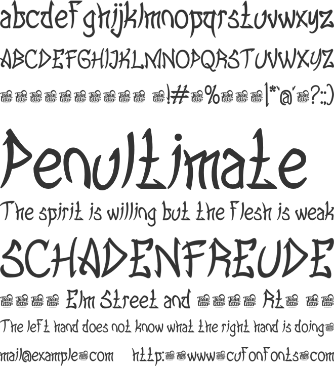 Crack Chaking Trial font preview
