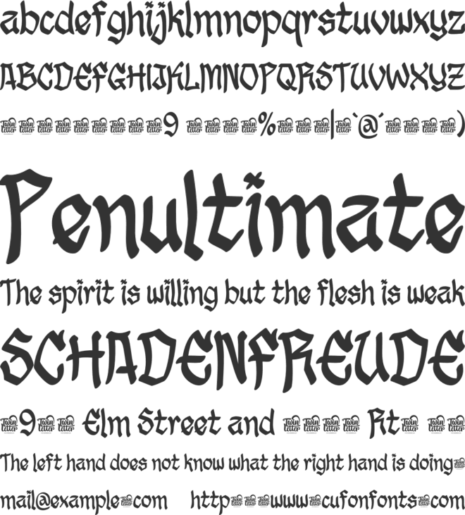 Kijutos Trial font preview