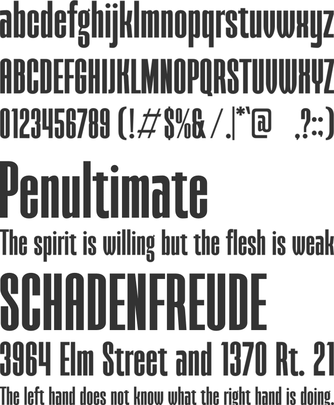 Overside font preview