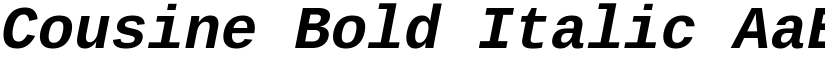 Cousine Bold Italic font