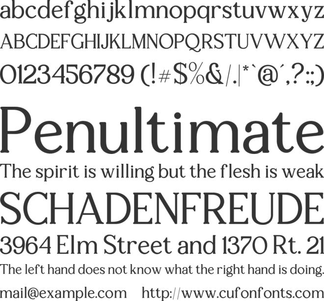 Sallenas Grandes font preview