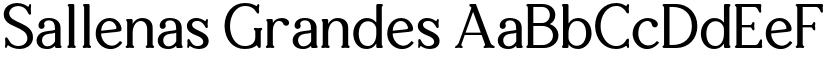 Sallenas Grandes font