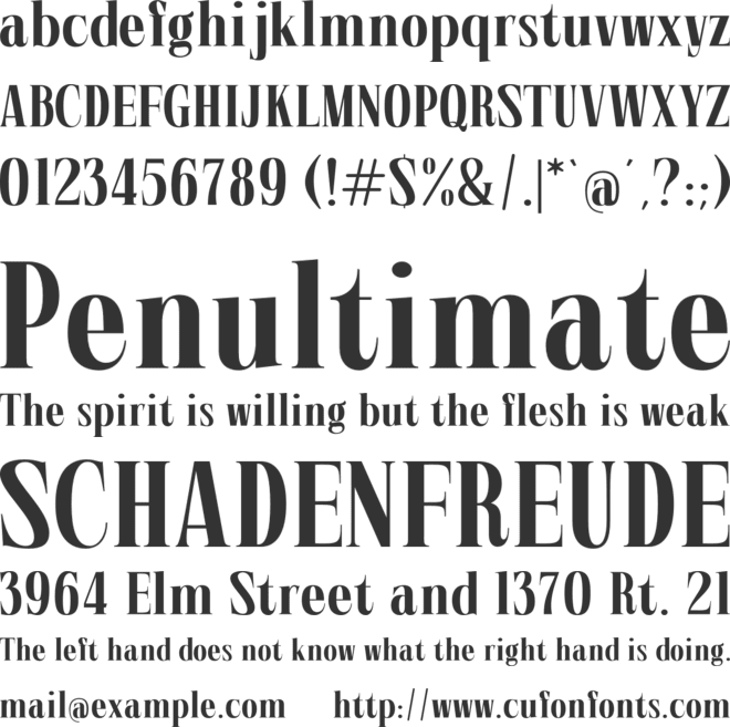 Salbatore font preview