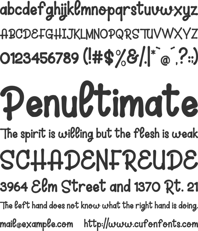 Cool Baby Flat font preview