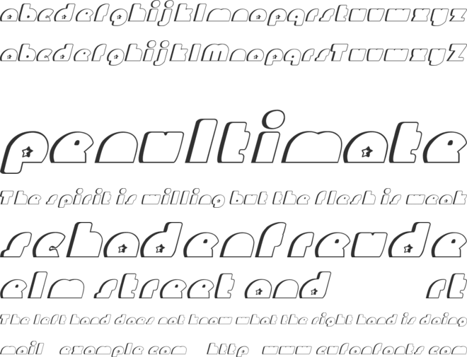 Mighty Gizmo font preview