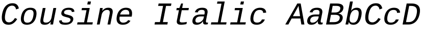 Cousine Italic font