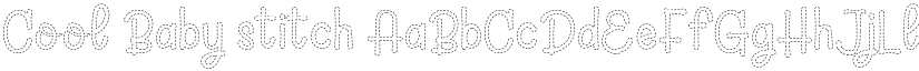 Cool Baby stitch font