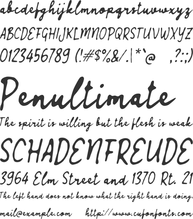 Vabeyura font preview