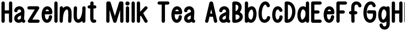 Hazelnut Milk Tea font