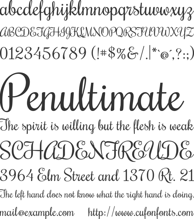 Rochester font preview