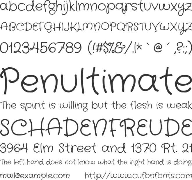 Crafty Girls font preview