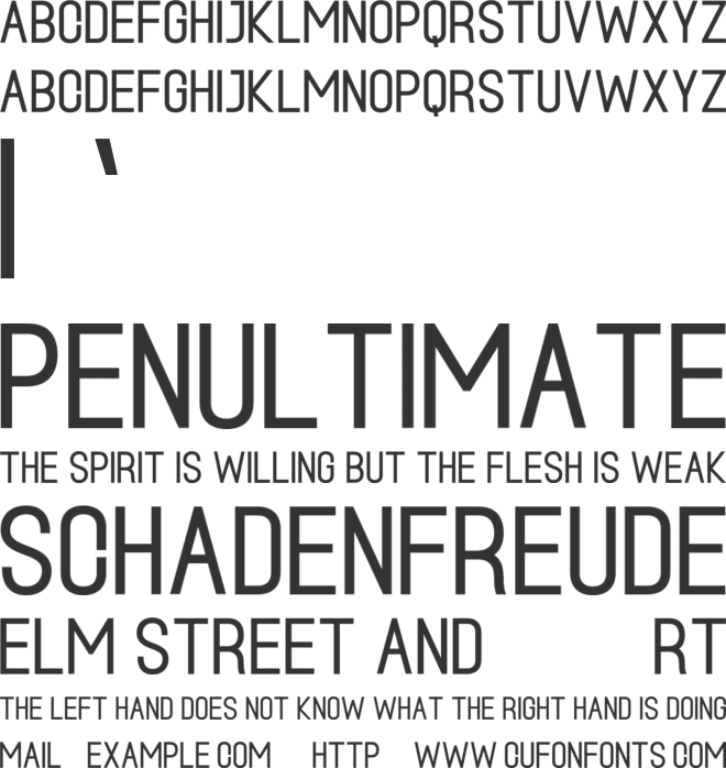 Handley ND font preview