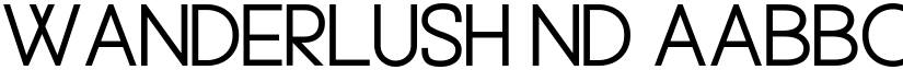 Wanderlush ND font