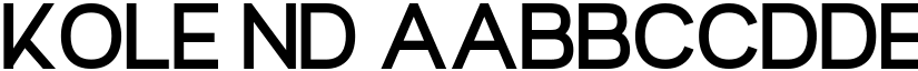 Kole ND font