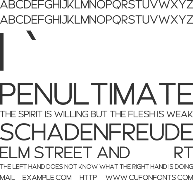 Brightest ND font preview