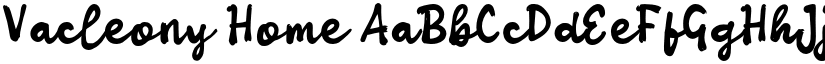 Vacleony Home font