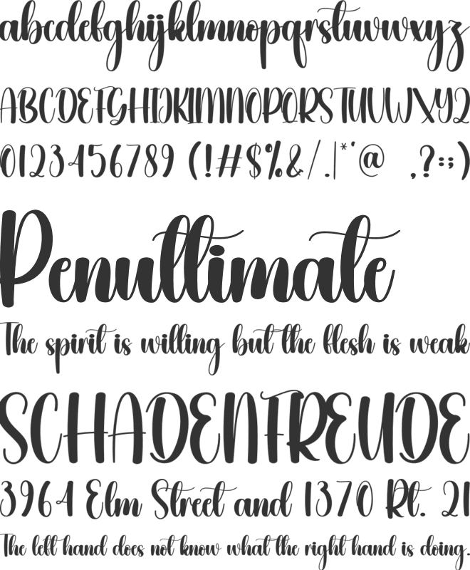 Whitesnow font preview