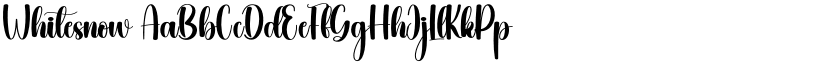 Whitesnow font