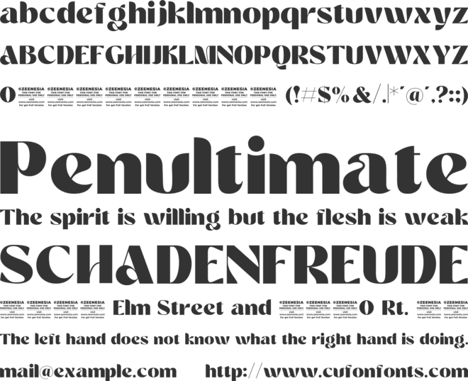 Hiluna Personal Use Only font preview