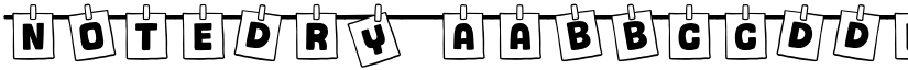 Notedry font