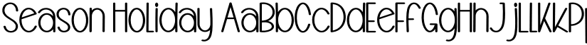 Season Holiday font