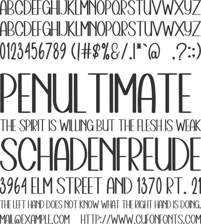 Simple Raindeer font preview