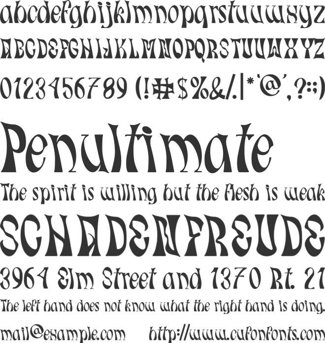 Meler Nemen font preview