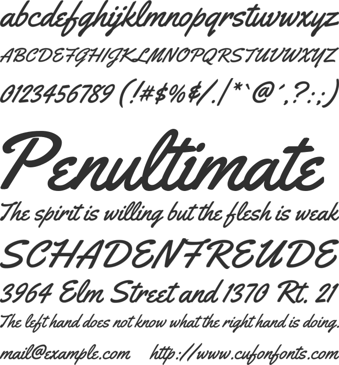 Yellowtail font preview