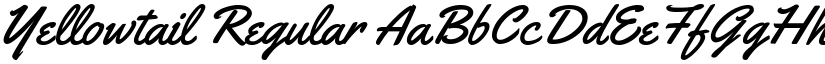 Yellowtail Regular font