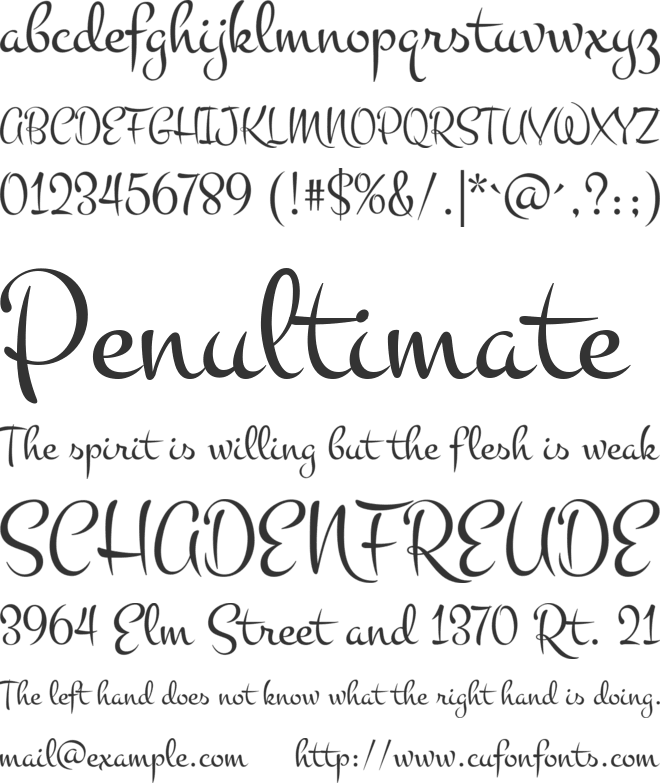 Montez font preview