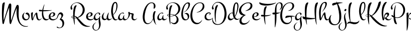 Montez Regular font