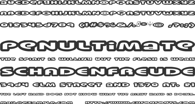 Swinkydad font preview