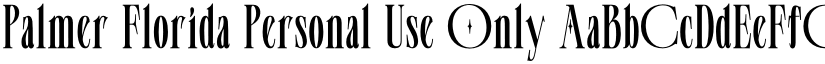 Palmer Florida Personal Use Only font