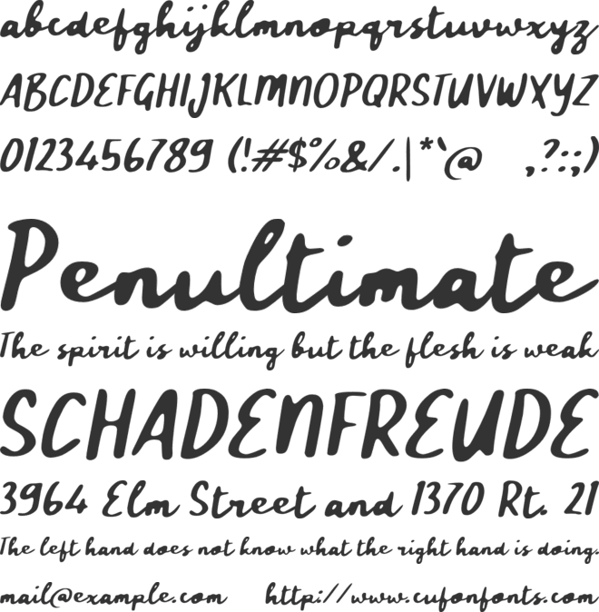 Vabyola Sweet font preview