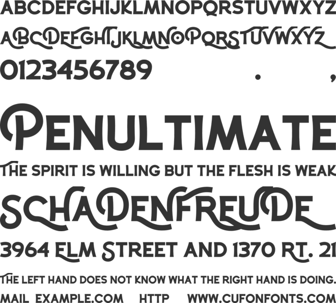 Bronill font preview
