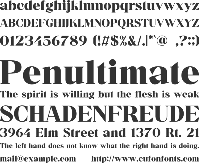 Serifly font preview