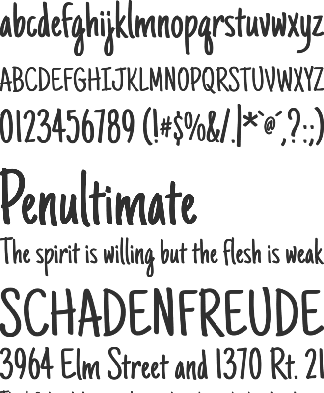 Just Another Hand font preview