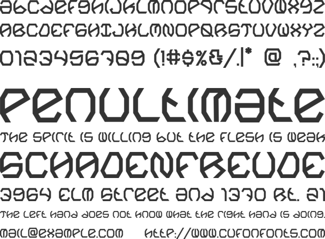 Polygon Block font preview