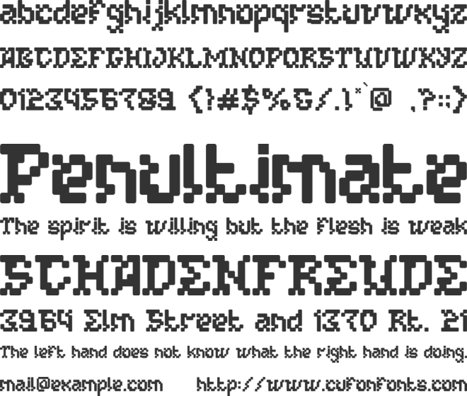 Pixel Quest font preview