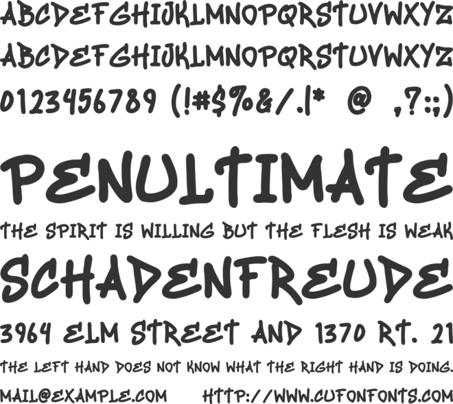 Phantom Graffiti font preview
