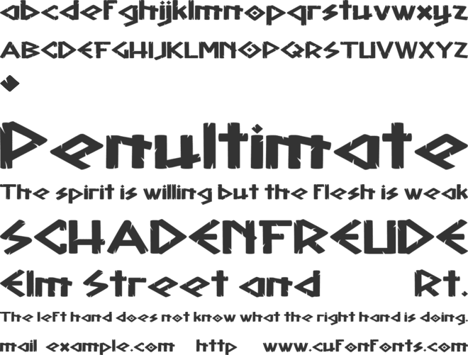 GHOSPHOROS font preview