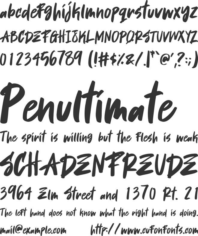 Street Dash font preview