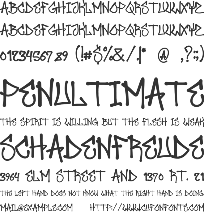 Monovibe Graffiti font preview