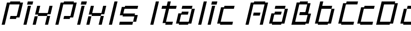 PixPixls Italic font