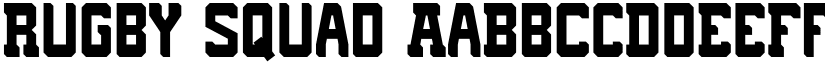 Rugby Squad font
