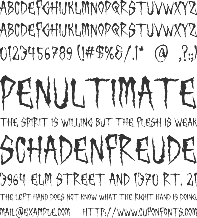Rotten Valley font preview