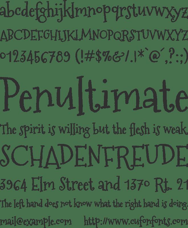 Mountains of Christmas font preview