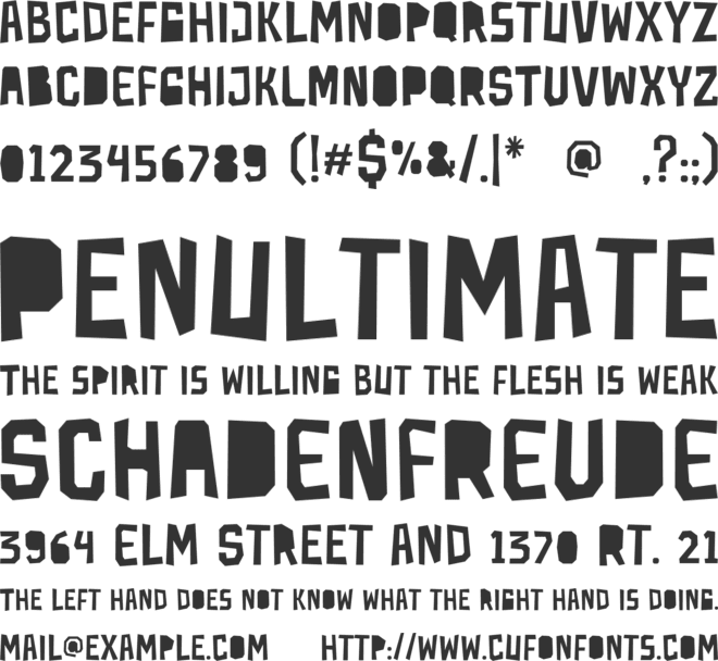 Roost Punk font preview