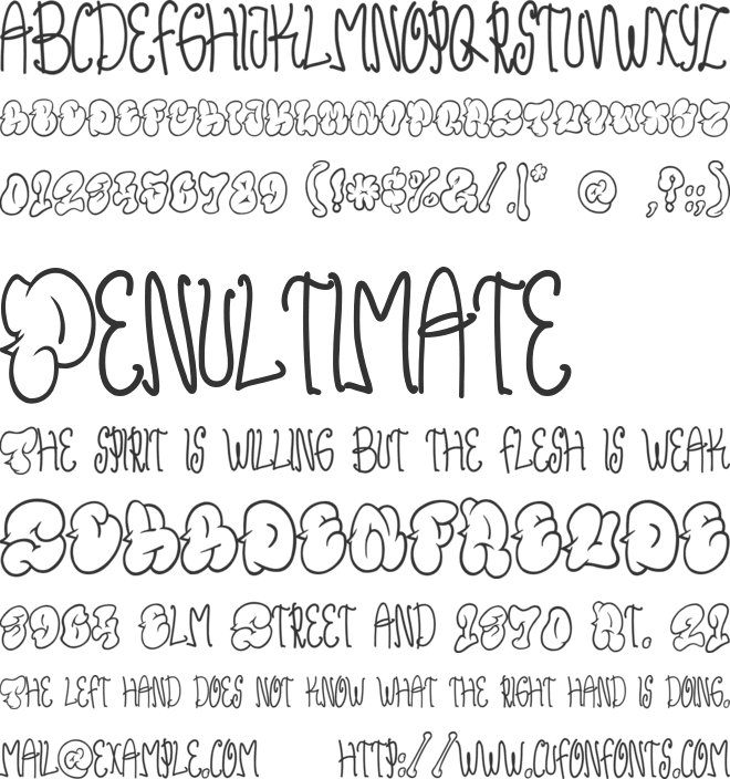 Rollbeat Graffiti font preview