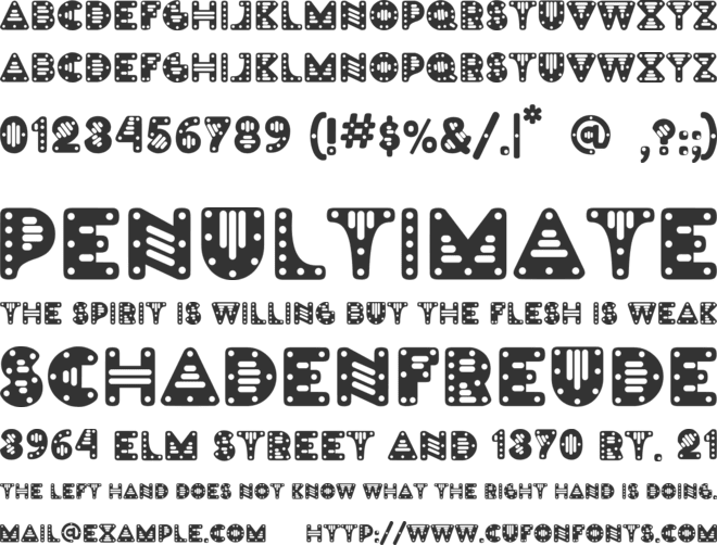 Steel Plate font preview
